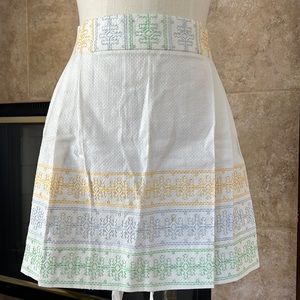 Vintage embroidered half apron